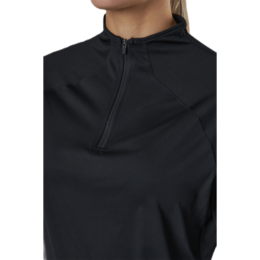 Mesh 1/4 Zip Black