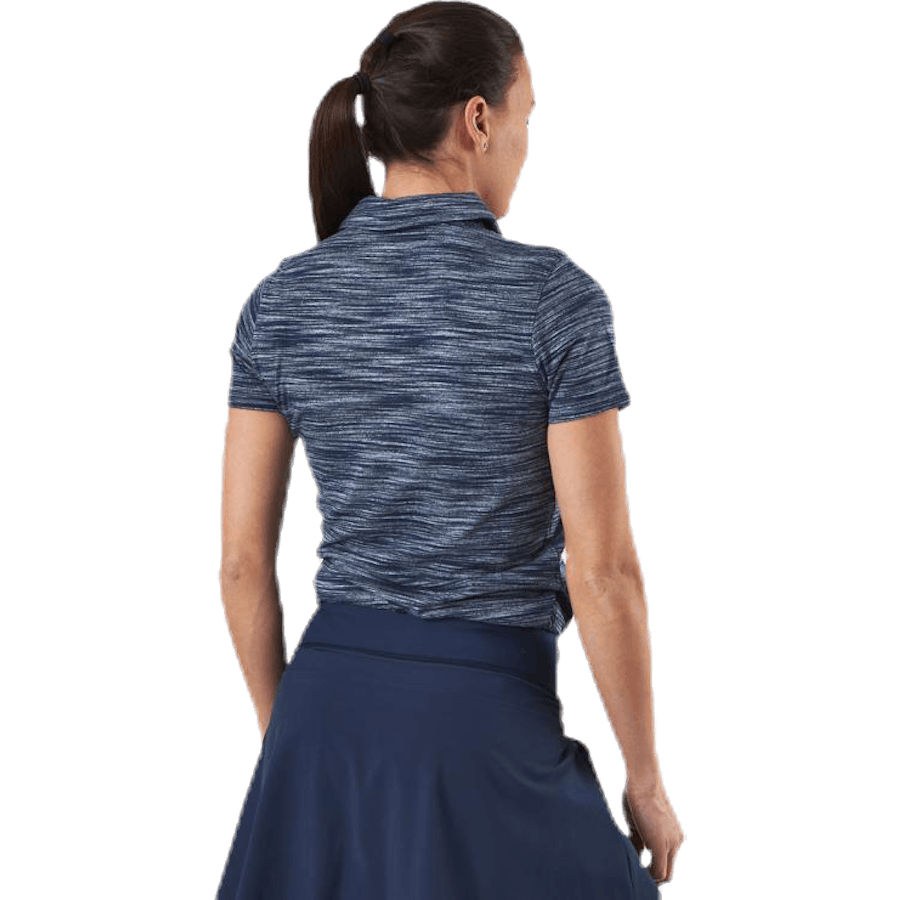 Heather Slub Polo Blue