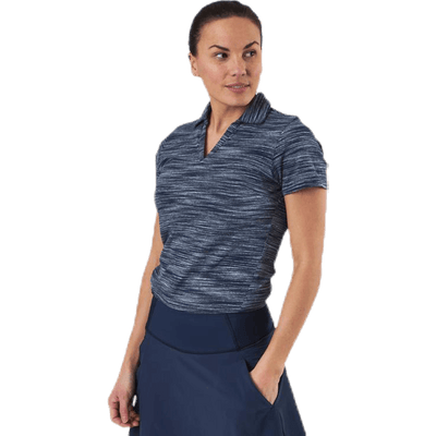 Heather Slub Polo Blue