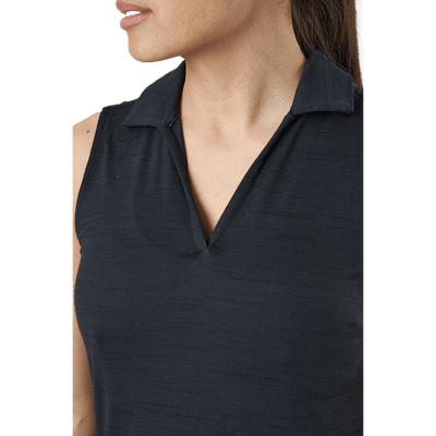 W Cloudspun Coast Sl Polo Puma Black Heather