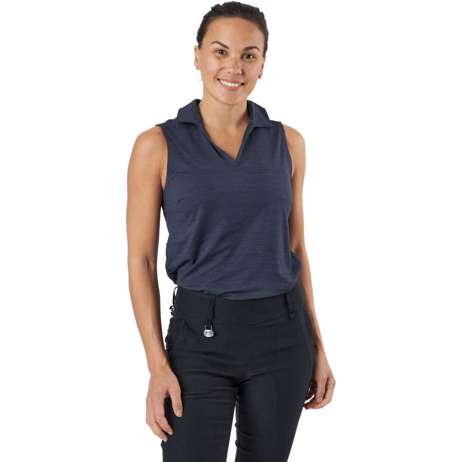 W Cloudspun Coast Sl Polo Navy Blazer Heather