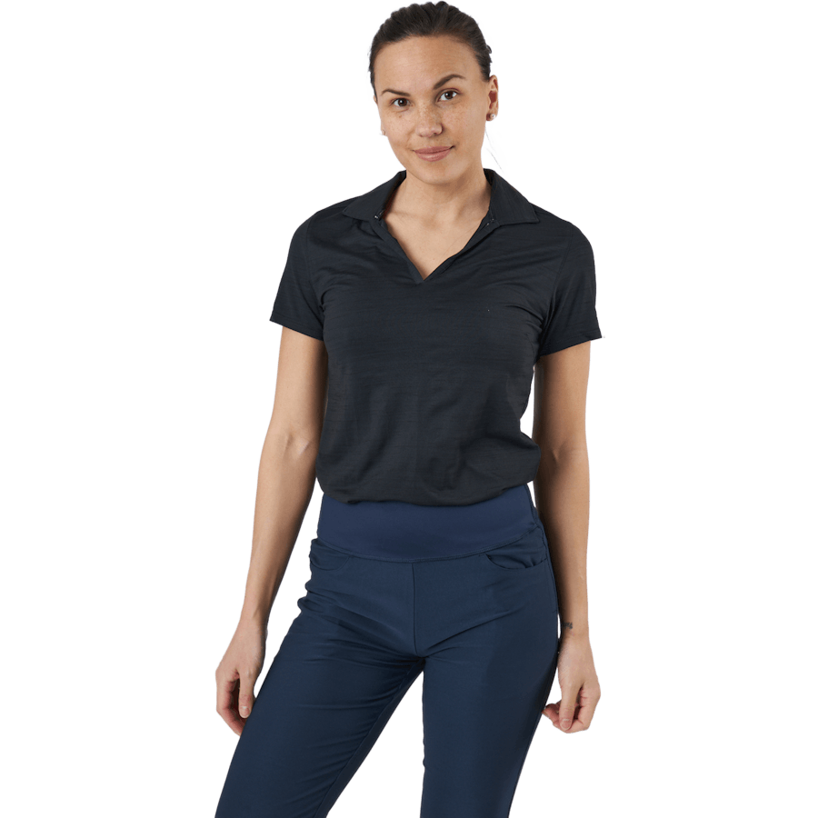 W Cloudspun Coast Polo Puma Black Heather