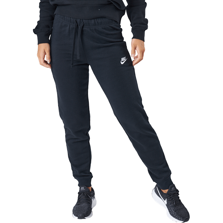 Sportswear Club Fleece Women's Mid-Rise Pants BLACK/WHITE