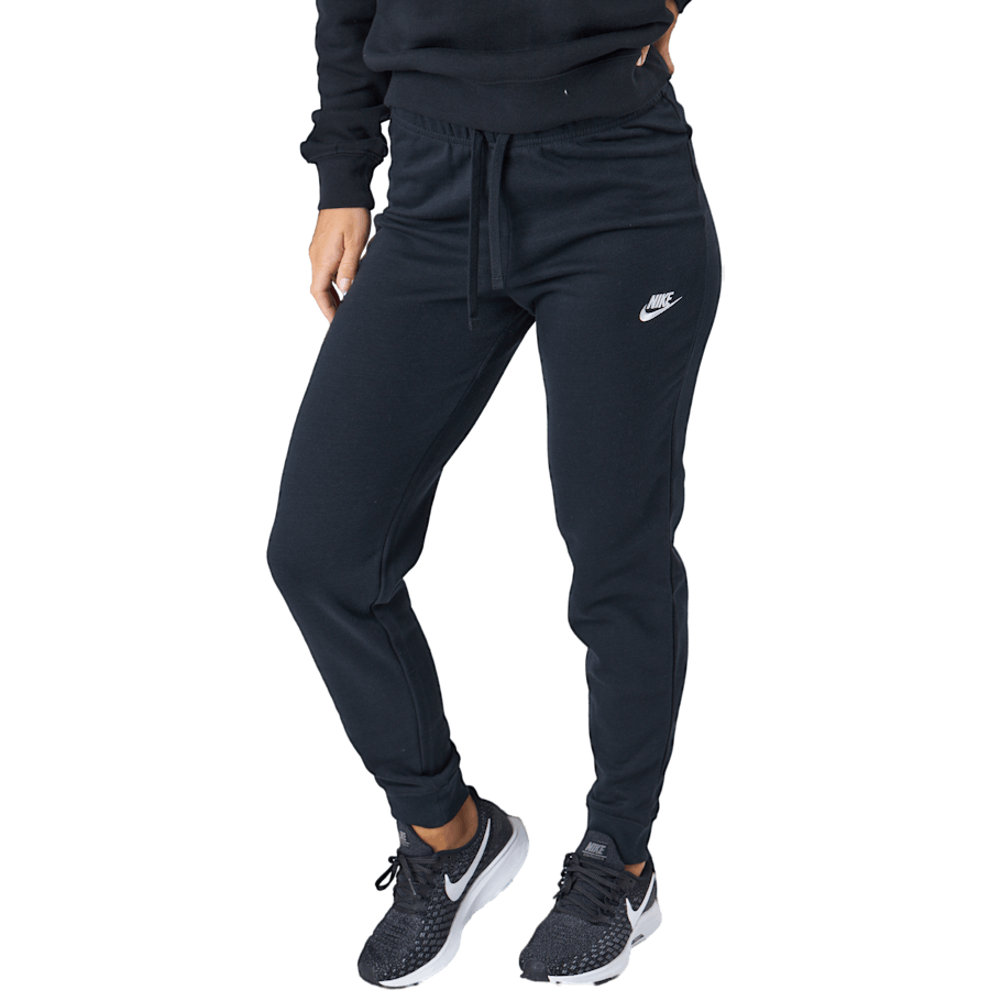 Sportswear Club Fleece Women's Mid-Rise Pants BLACK/WHITE