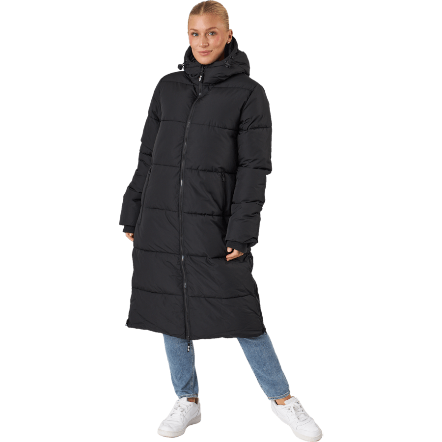 Long Hood Down Parka Black