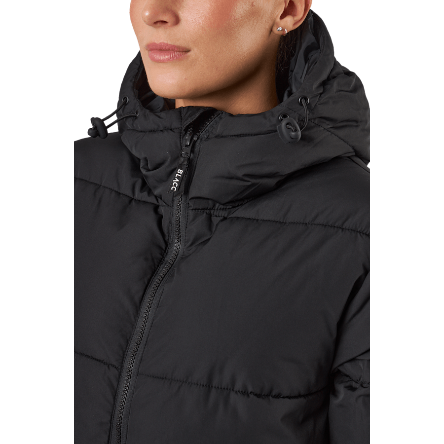 Long Hood Down Parka Black