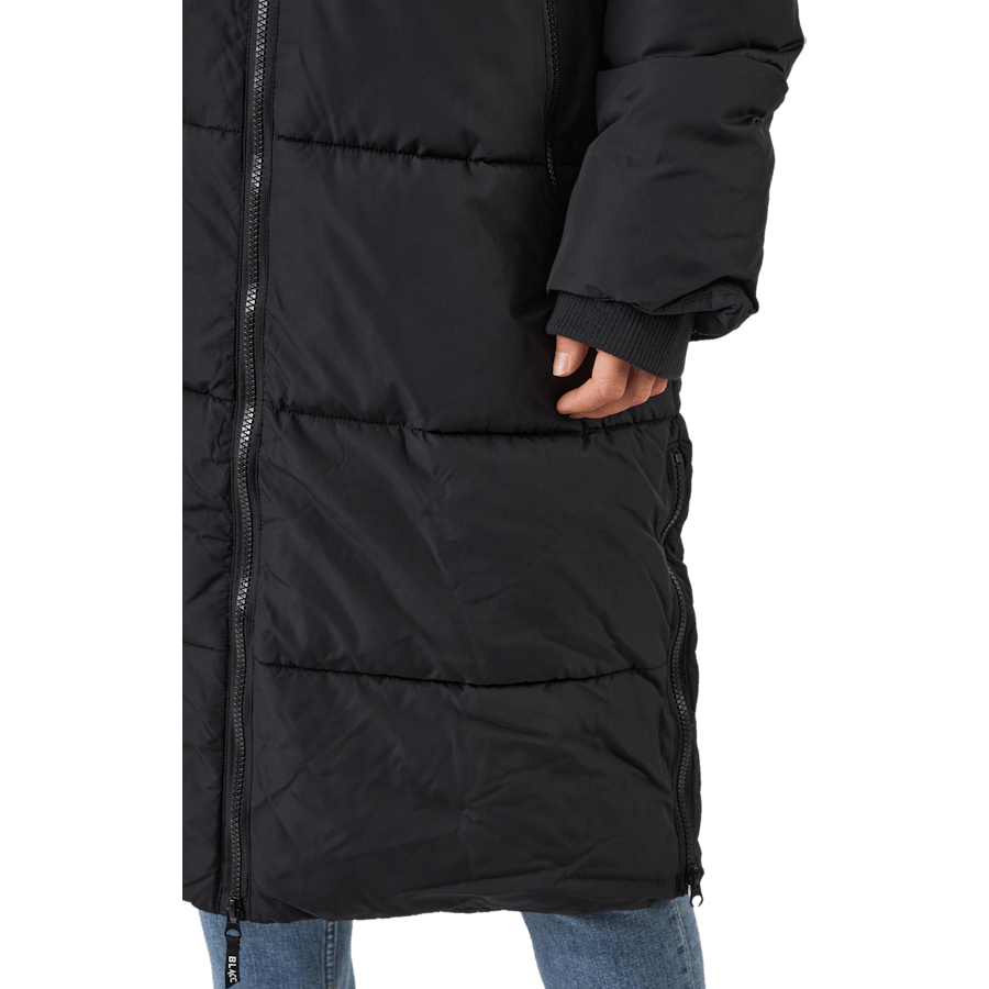 Long Hood Down Parka Black